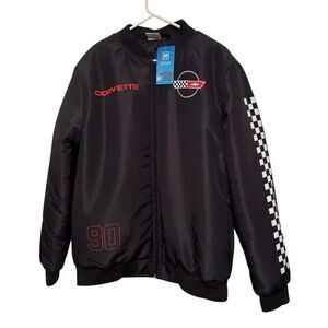 Corvette Size Medium GM Black Bomber Jacket *New*